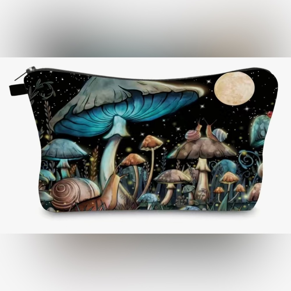 Mushroom snails makeup bag